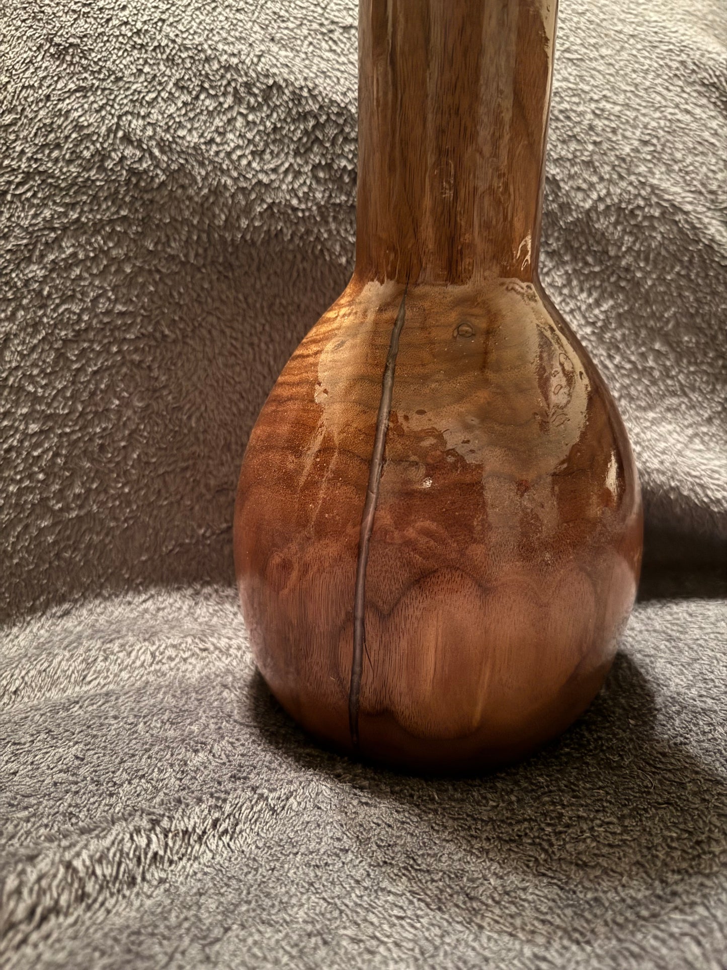 Black Walnut Vase with Purple epoxy