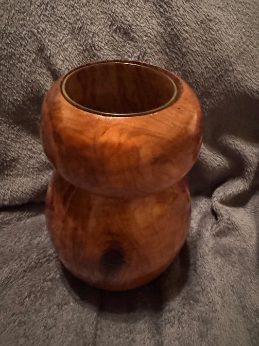 Cherry vase with glass insert