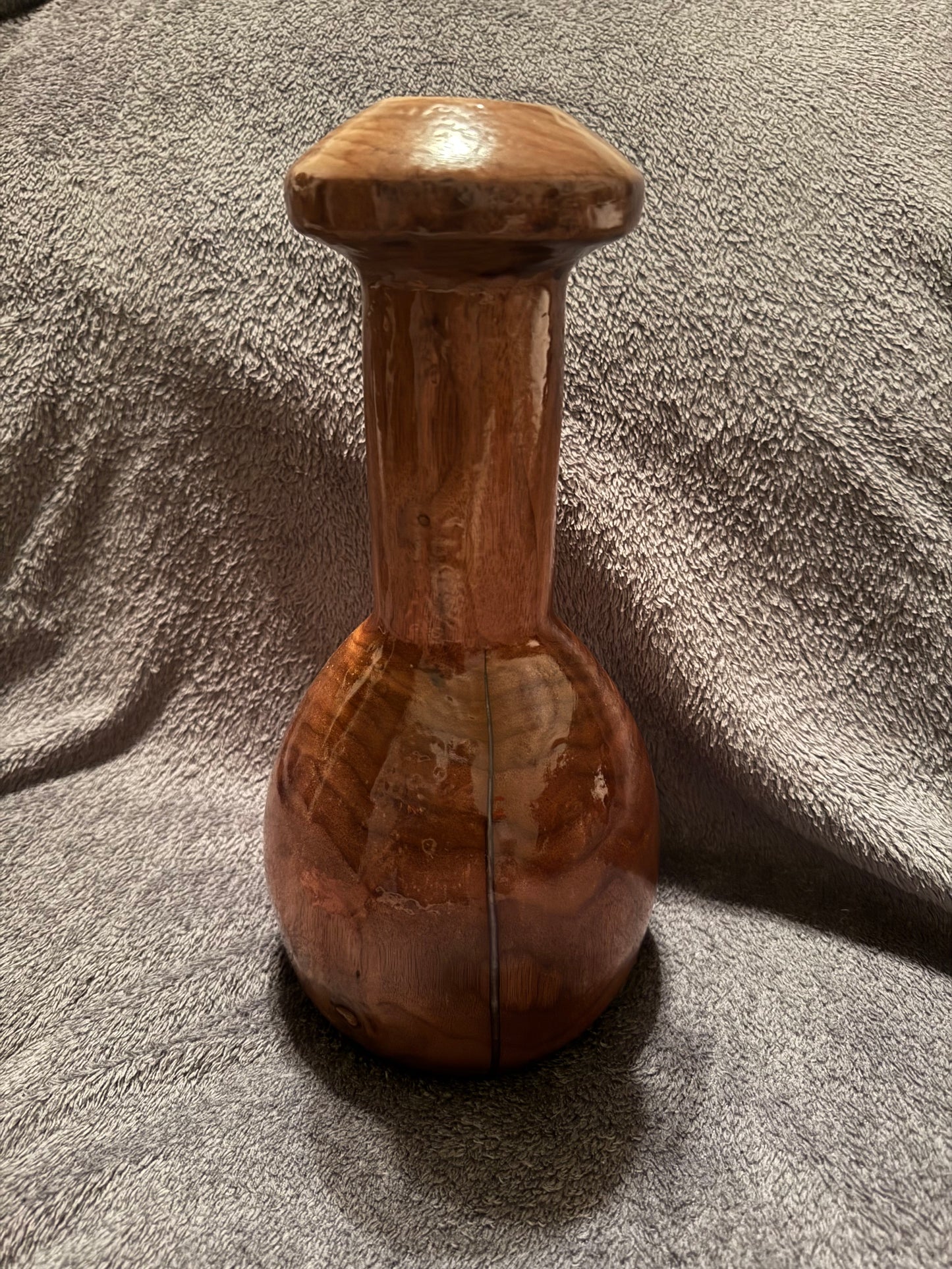 Black Walnut Vase with Purple epoxy