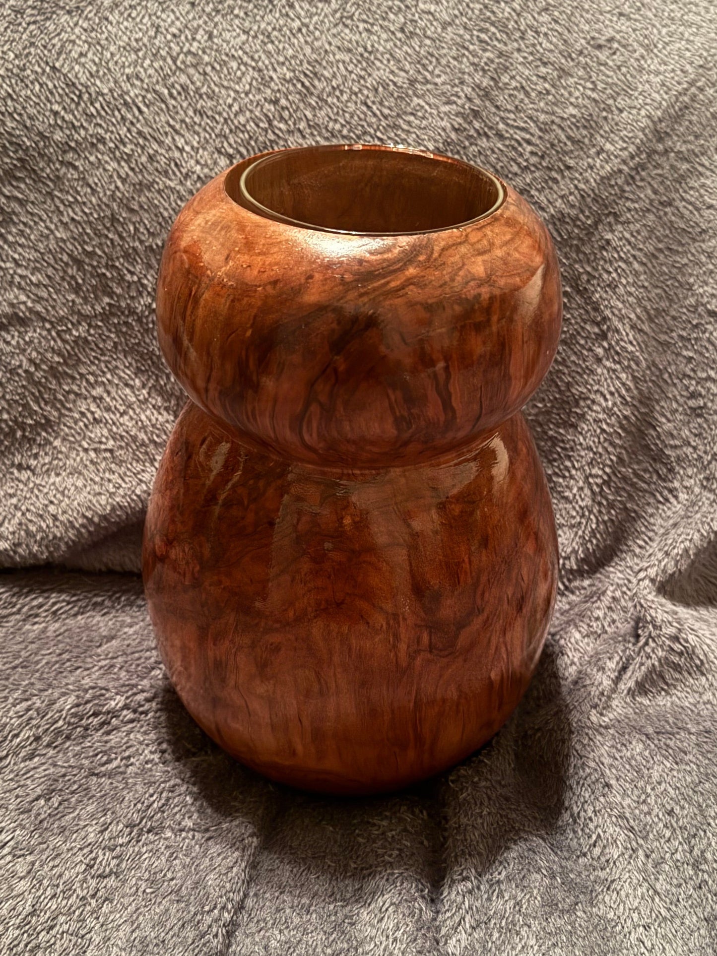 Cherry vase with glass insert