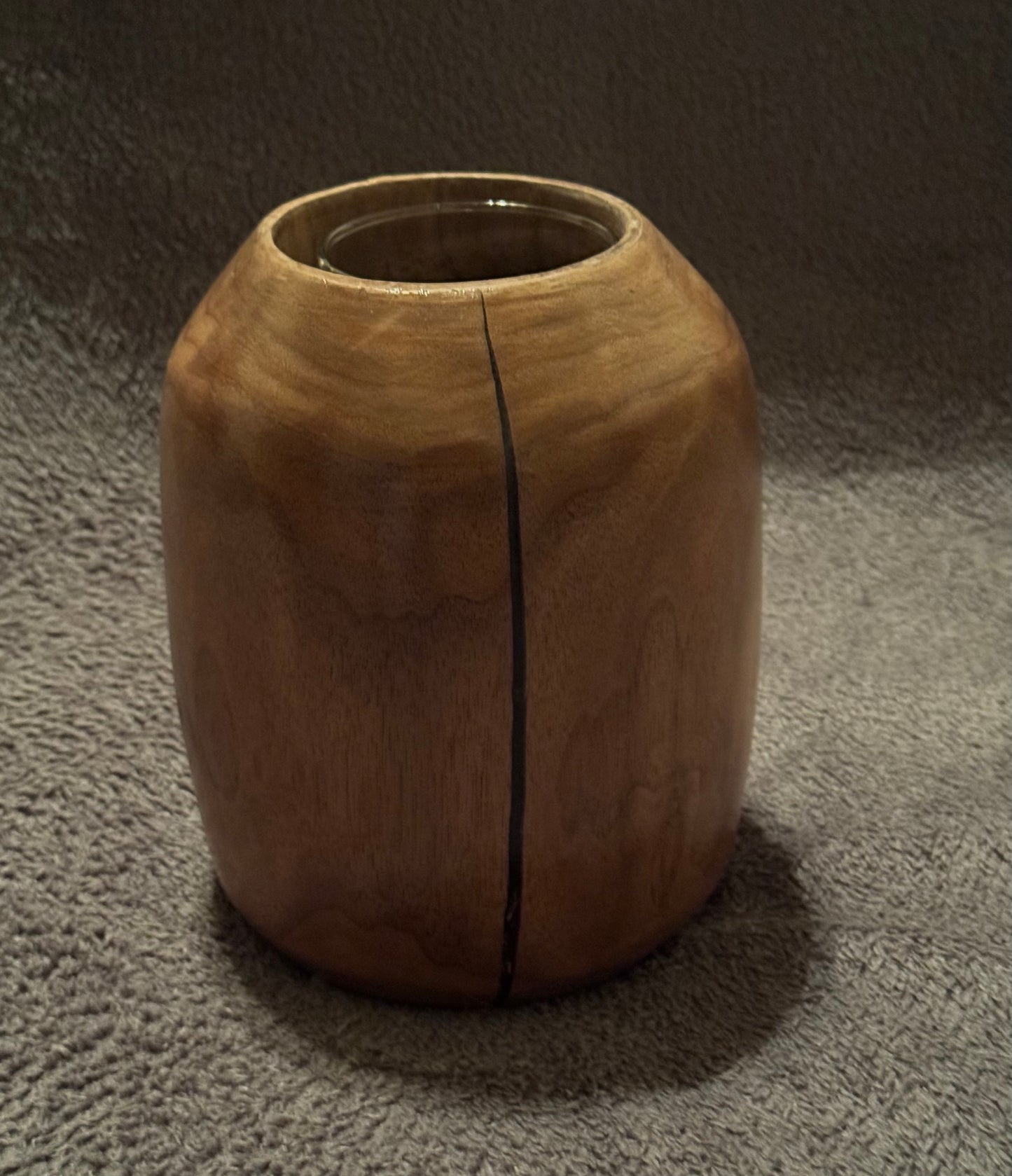 Black Walnut with Black epoxy & glass insert