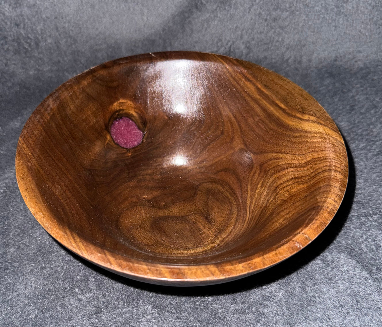 Black Walnut with Purple epoxy bowl