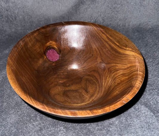 Black Walnut with Purple epoxy bowl