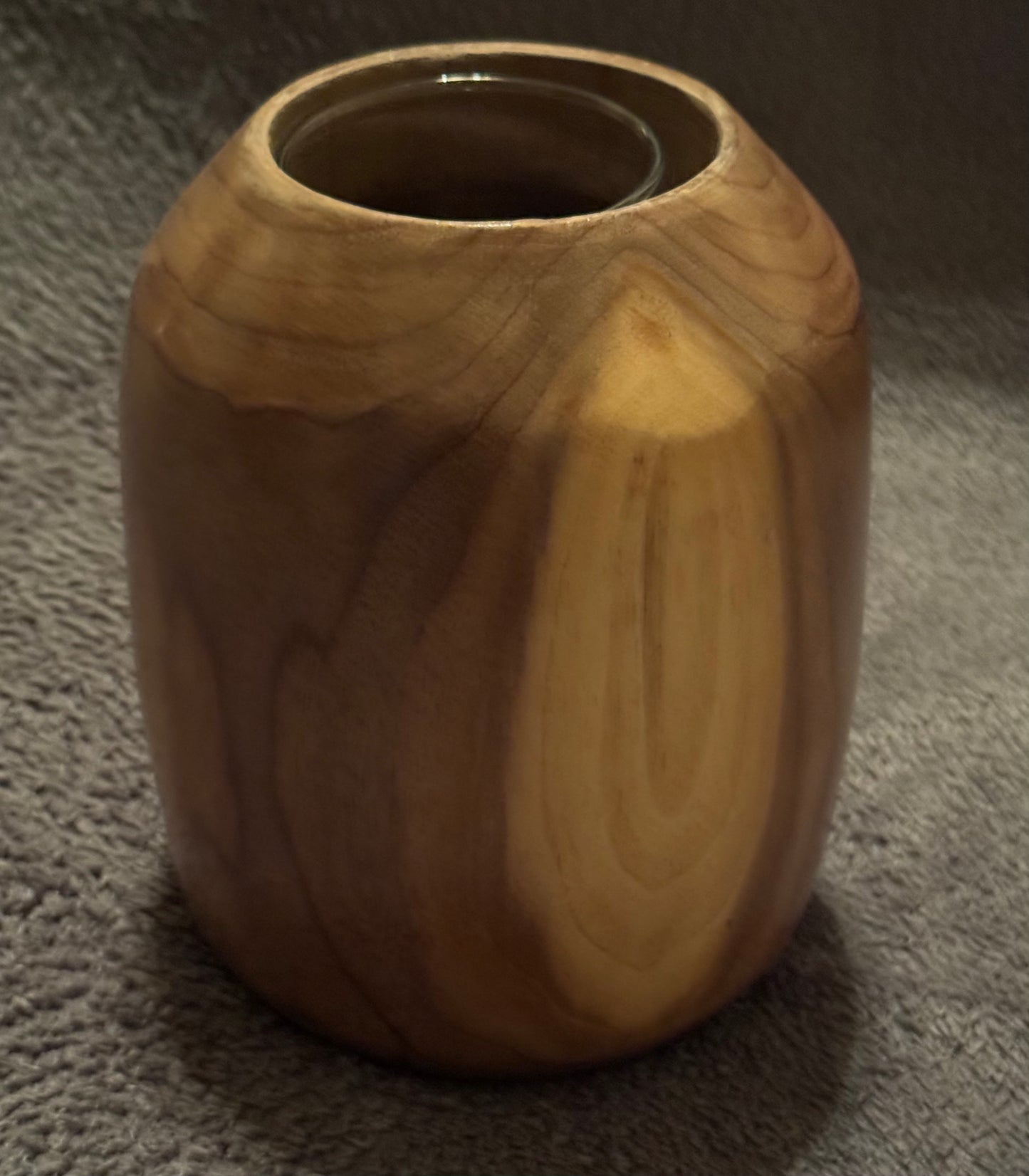 Black Walnut with Black epoxy & glass insert