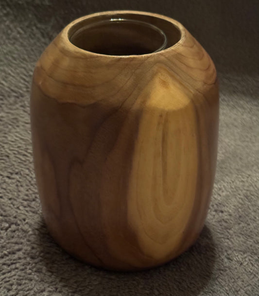 Black Walnut with Black epoxy & glass insert