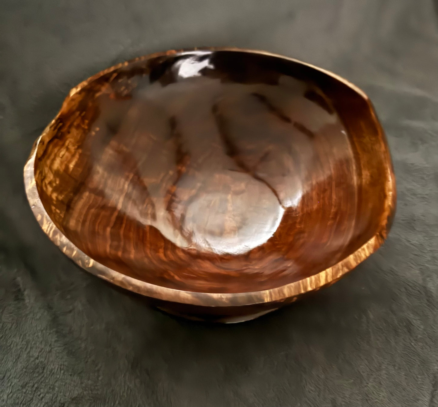 Black Walnut bowl on pedestal ￼