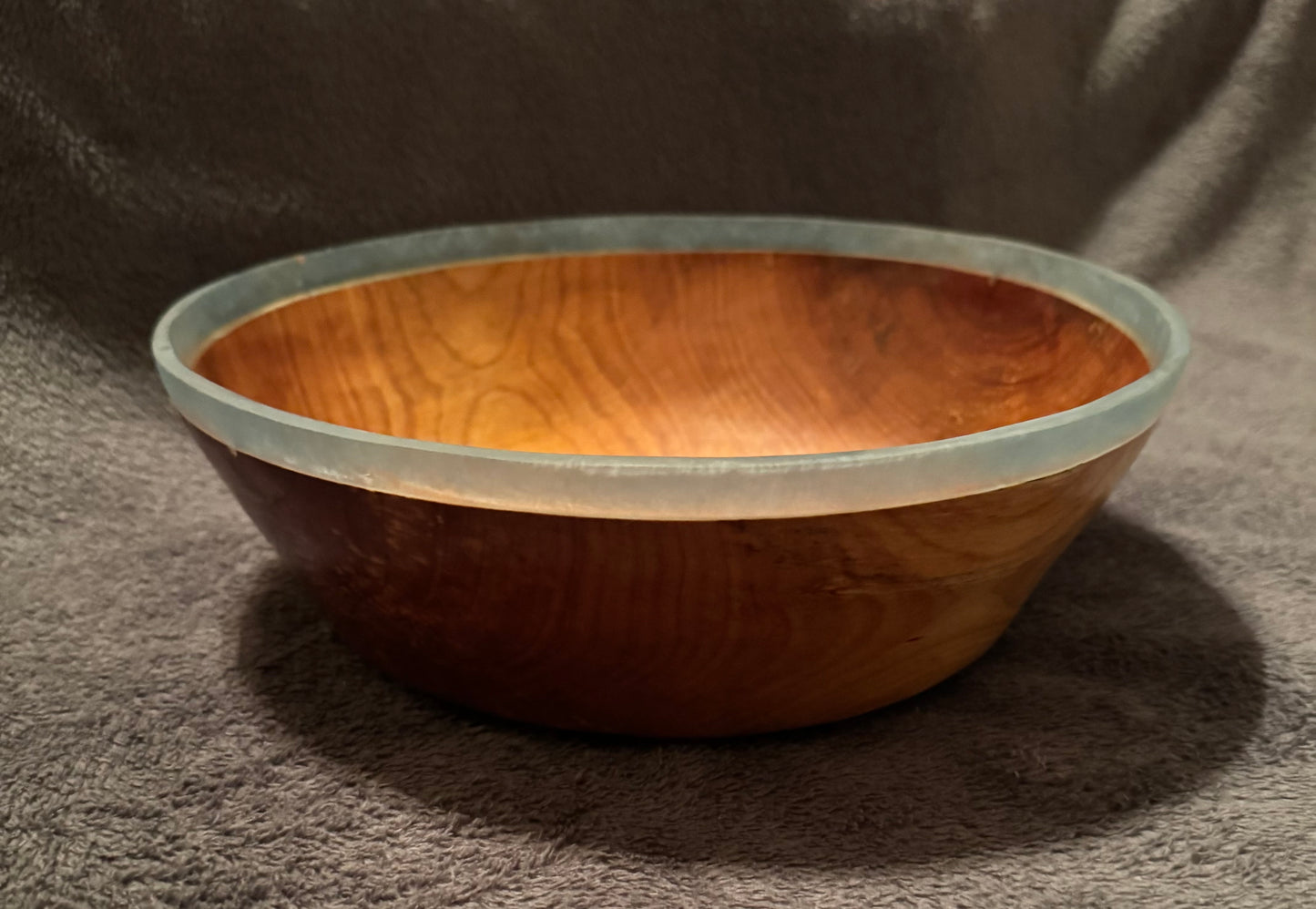 Hemlock with Blue epoxy bowl