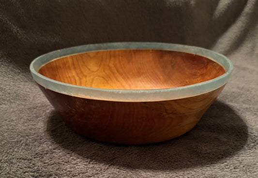 Hemlock with Blue epoxy bowl