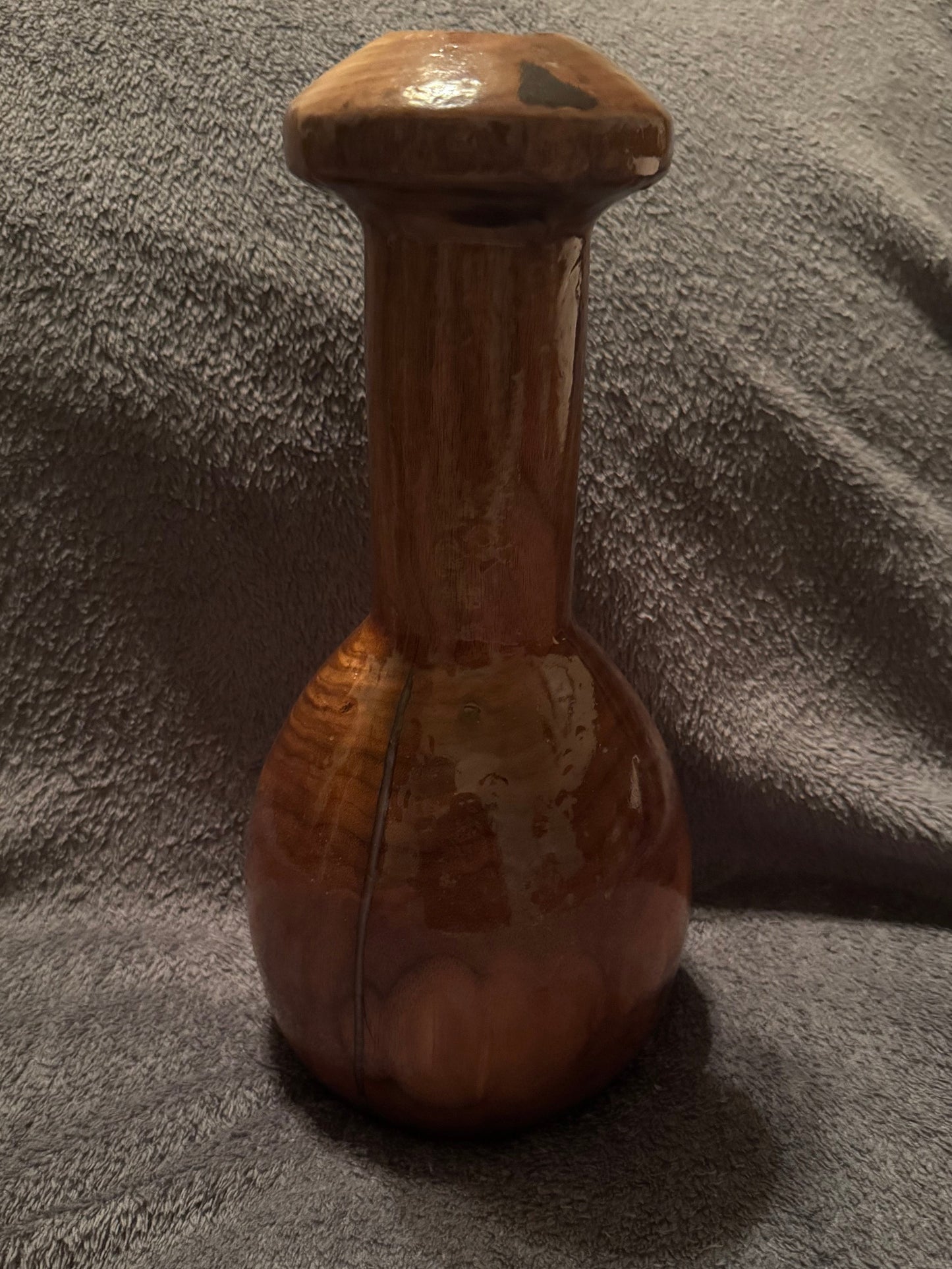 Black Walnut Vase with Purple epoxy