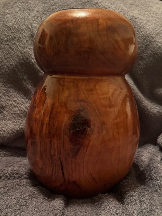 Cherry vase with glass insert